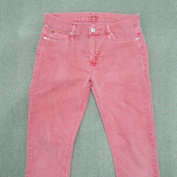 Hudson‎ Denim Jean Jeggings Women Size 27 Red Cotton Blend Distressed - Picture 2 of 7